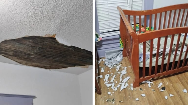 Iowa Mother Terrified After Rental House Ceiling Fell on Her 8-Month-Old
