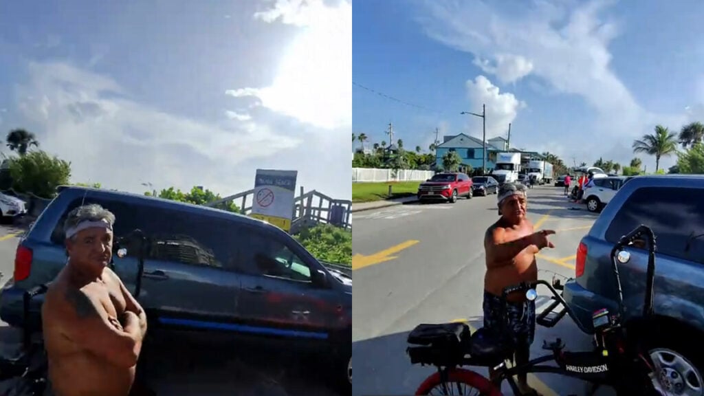Florida Man Threatens Woman With Police Over Parking Space: ‘Someone thinks a traffic cone reserves a public parking spot’ Florida-Man-Threatens-Family-With-Police-Over-Parking-Space