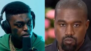A picture of Kodak Black and Ye.