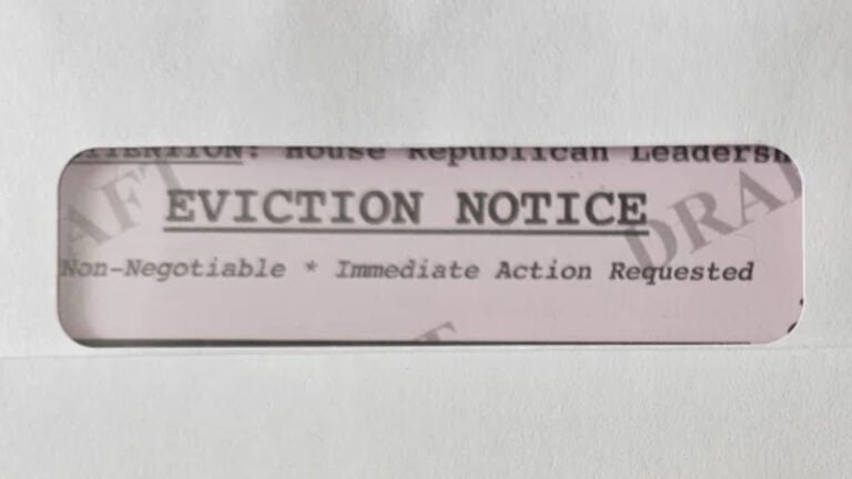 Republican Campaign Ad Disguised as Eviction Notice