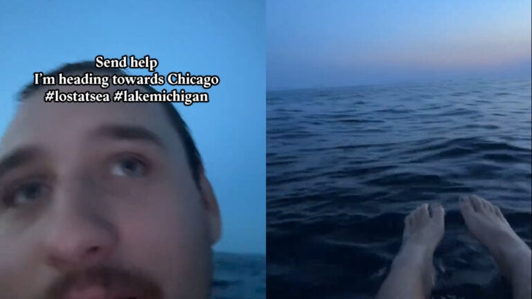 Michigan Man Stranded in Lake Michigan Chooses TikTok First: ‘Babe Call the Coast Guard? Not TikTok?’