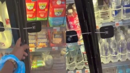 Maryland Woman Stunned After Finding Milk Locked Up at Gas Station: ‘What Is the World Coming To?’ A picture taken by the Maryland woman.