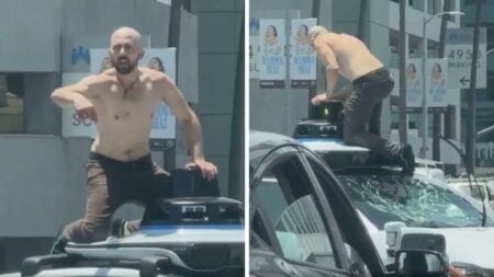Shirtless California Man Climbs Onto Waymo and Smashes Driverless Car in Crowded Los Angeles Street: ‘The Revolution Starts Now’