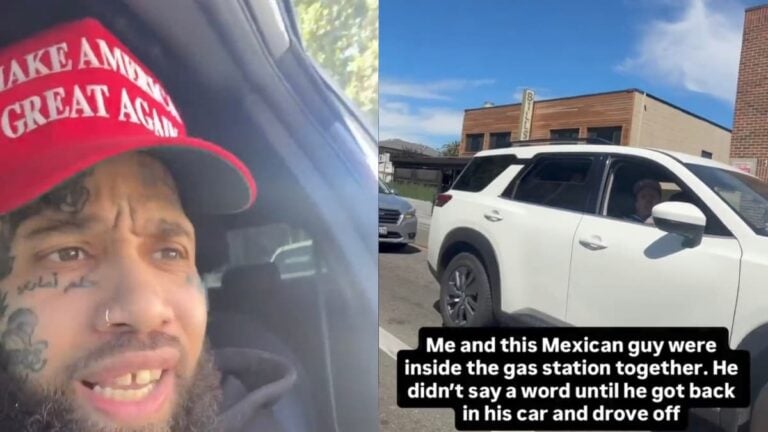 Black California Trump Supporter Harasses Mexican Man, Repeatedly Uses Racial Slur: ‘Someone Should Tell Him He’s Not in the Club’ A picture of the California Trump supporter.