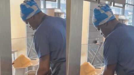 Internet Disgusted After Video Shows New York Restaurant Worker Dripping Sweat Onto Food While Working: ‘I Just Threw Up in My Mouth’ A picture of the New York worker.