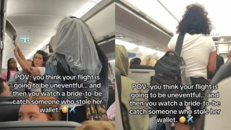 Woman Kicked Off Ohio Flight After Getting Exposed for Stealing Wallet From Bride-to-Be: ‘That’s So Bold’ A picture of woman on Ohio flight.