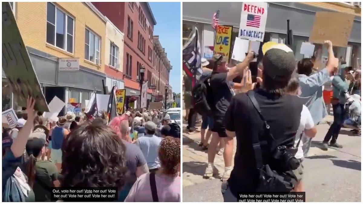 Maine Protesters Swarm Senator Susan Collins’ Office After Deadly ICE Shooting: ‘Vote Her Out’