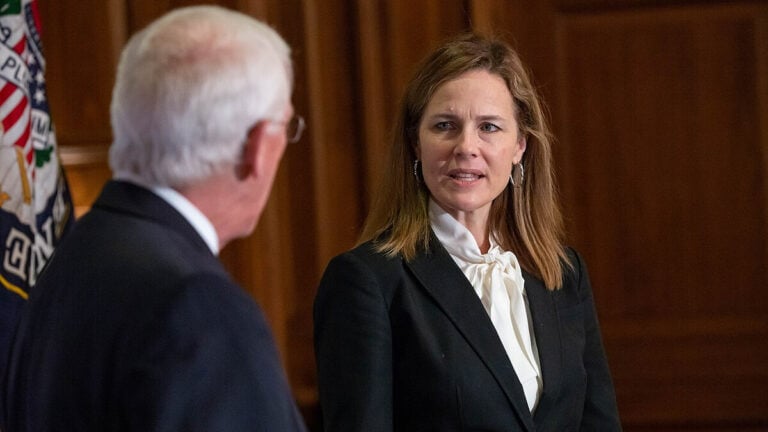 ‘If She Can’t Handle It, She Should Quit’: Justice Amy Coney Barrett Faces Resignation Calls After Washington Testimony on Family Threats Barrett Details Virginia Threats, Base Demands Resignation