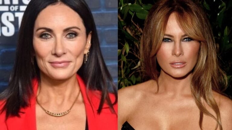 A picture of New York actress Laura Benanti and Melania Trump.
