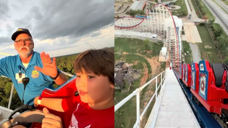 Georgia Roller Coaster Breaks Down, Mom and Son Forced to Descend Vertigo-Inducing Stairs: ‘My Legs Would Literally Stop Working’ Georgia Roller Coaster Breaks Down, Mom and Son Forced to Descend Vertigo-Inducing Stairs