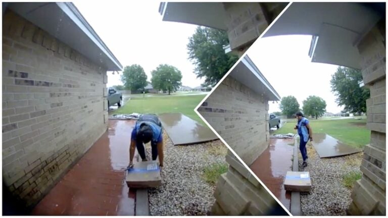 Delivery Driver Caught on Camera Leaving Package in the Rain Despite Covered Porch: ‘Just an Extra 2Ft’ Delivery driver leaves package in the rain