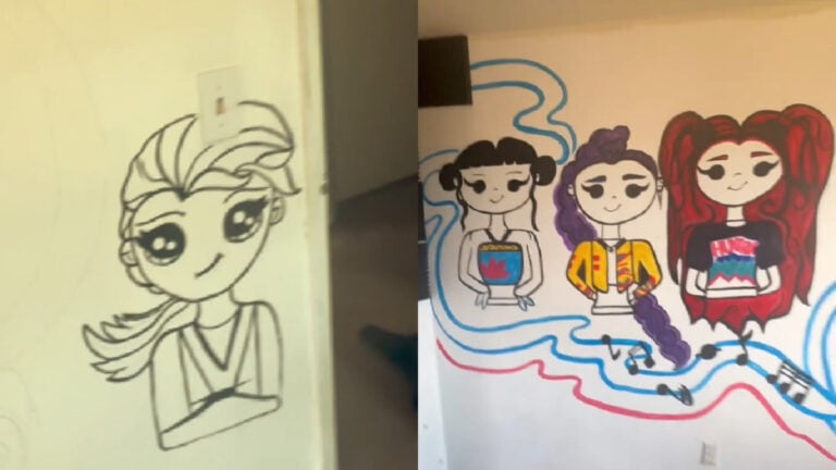 Arizona-Landlord-Shows-Off-Rented-Room-Depicting-Creepy-Kpop-Demon-Hunters-and-Disney-Wall-Art