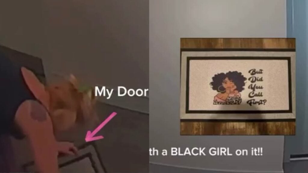 Georgia Karen Steals and Throws Away Neighbor’s Doormat Because It Had a Black Girl on It: ‘White Trash’ A picture of the Georgia Karen.
