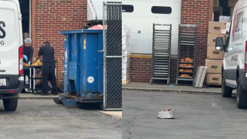 Maryland Restaurant Workers Seen Seasoning Uncovered Chicken Beside Trash Can: ‘Call the Health Department’ A picture of the Maryland restaurant employees.