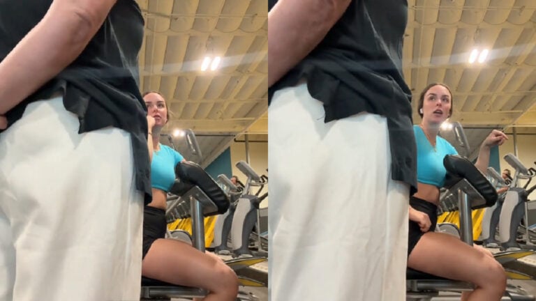 California Karen Feels Entitled to Gym Machine, Throws a Fit When Gymgoer Won’t Move in Viral Video: ‘The way I would put my headphones and ignore her’ California-Karen-Feels-Entitled-to-Gym-Machine-Gets-into-Argument-With-Gymgoer-in-Viral-Video