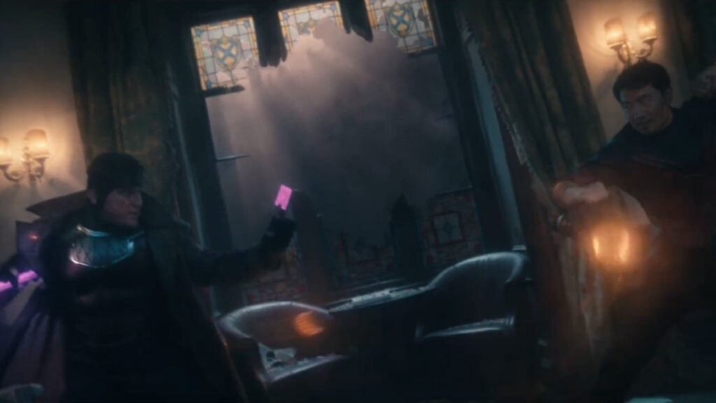 Gambit and Shang-Chi fighting
