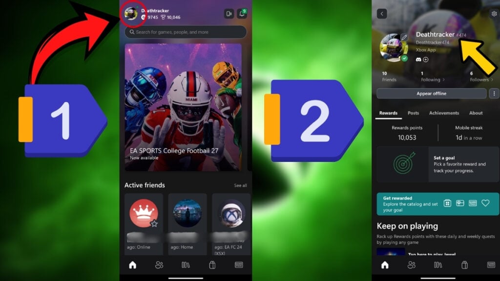 Where to find your Xbox Gamer Tag on Xbox mobile app