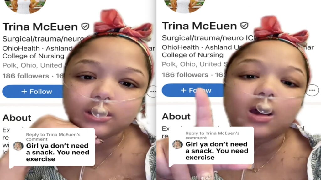 Ohio Nurse Accused of Mocking Sickle Cell Patient Over Hospital Snack: ‘You Need Exercise’ Chronically Ill Woman Calls Out Ohio Nurse Who Made Cruel Comment on Her Hospital Video