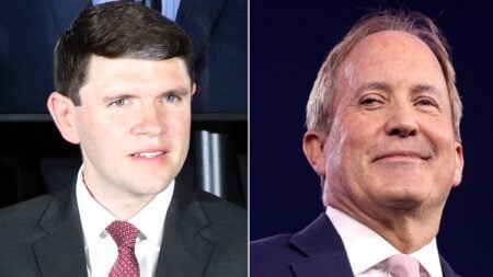 A picture of Paxton in the right, and Talarico in the left side.