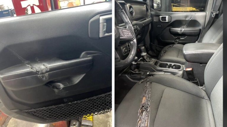 Sun Melted a Jeep Interior at Missouri Auto Repair Shop: ‘None of Us Have Ever Heard of This Happening Before’ Sun Melted Missouri Man’s Jeep Interior
