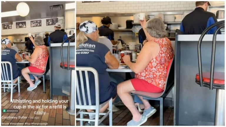 Georgia woman whistling for a refill