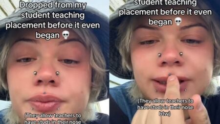 Texas Student Teacher Says School Removed Him Over Spiritual Facial Piercings: ‘The Church of WHAT?’ A picture of the Texas man.