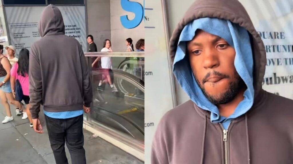 A picture of the New York homeless man.