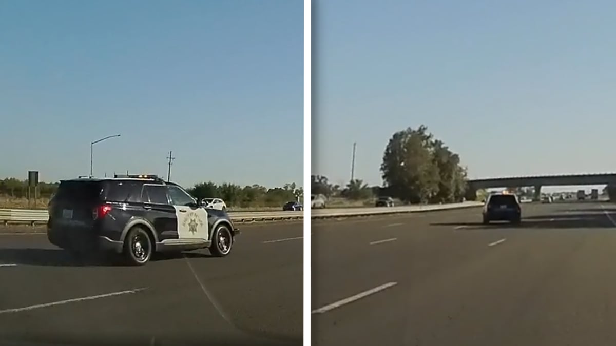‘It Just Looks Like the Cop Is Drunk’: California Highway Patrol Suddenly Swerves Across Freeway, Leaving People Very Confused