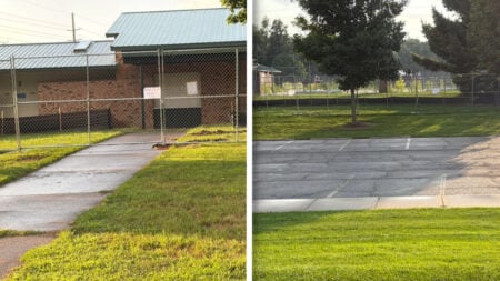 Indiana Pool Demolition Sparks Outrage as Commenters Blame Republican Decisions for Closure: ‘Another Small Town Paying the Price’ Indiana Pool Demolition Fencing