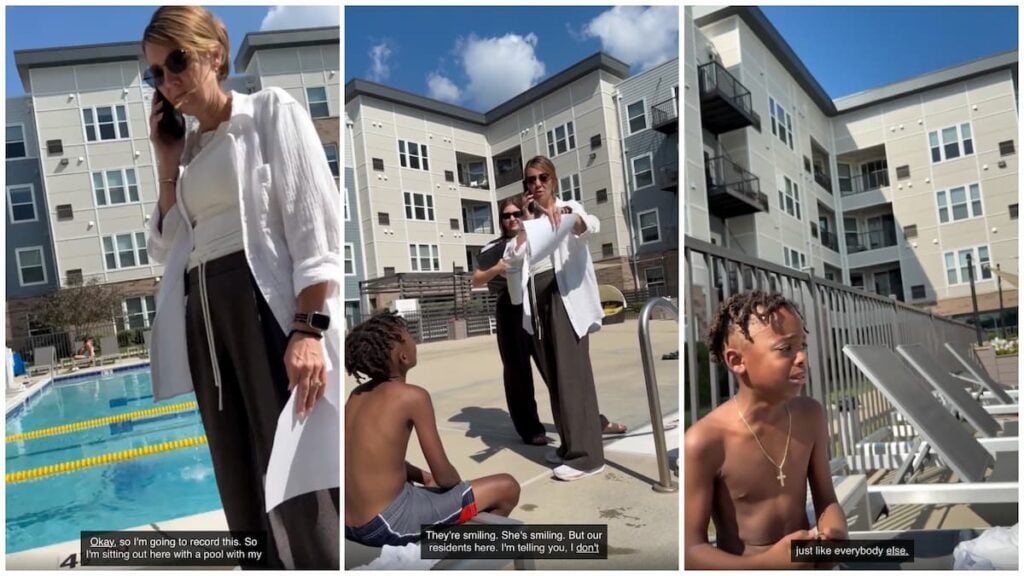 Illinois woman confronts black family at pool