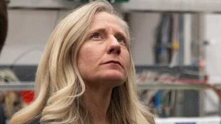 Outrage as Virginia Gov. Spanberger’s Officer Says Utility Bill Will Rise Another 20 Years: ‘If we last that long’ A woman looking up in a science hall.