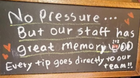 Oklahoma Restaurant’s Warning to Non-Tippers Raises Eyebrows: ‘Threatening First-Time Customers Is One Heck of a Strategy’ Oklahoma Restaurant’s Warning to Non-Tippers Raises Eyebrows