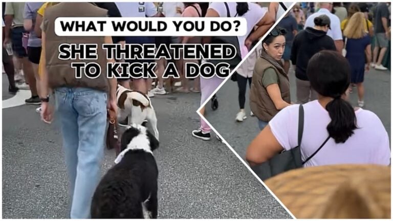 Georgia woman threatens to kick dog for walking too slowly