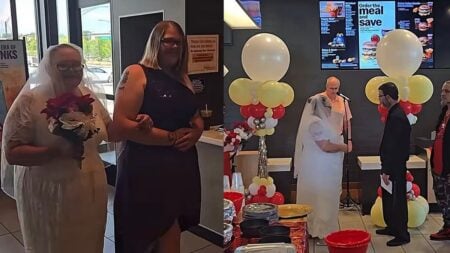 Ohio Couple Stuns Onlookers by Hosting Their Entire Wedding Inside McDonald’s: ‘In This Economy… I Get It’ A picture of the Ohio couple.