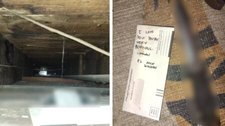 Homeowner Discovers Disturbing Note Alongside a Knife in Their Basement’s Ceiling: ‘I’d Report it Just to Be Safe’ Basement Note With Knife