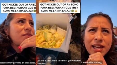 California Woman Claims Restaurant Kicked Her Out Over An Extra Salad: ‘I Got Screamed At Over A Salad’ California Woman Claims Restaurant Kicked Her Out Over Extra Salad