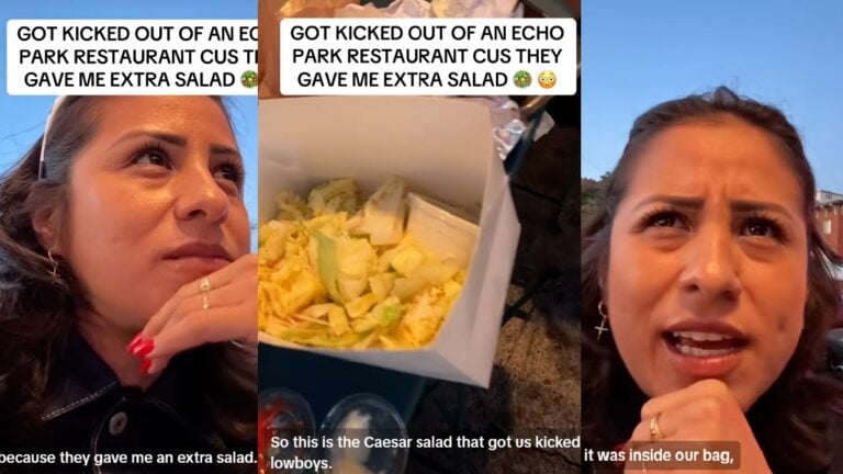 California Woman Claims Restaurant Kicked Her Out Over An Extra Salad: ‘I Got Screamed At Over A Salad’ California Woman Claims Restaurant Kicked Her Out Over Extra Salad