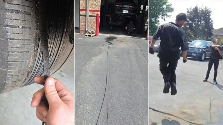 Colorado Mechanic Shows Rapunzel-Long Tire String, Decides To Jump Rope With It