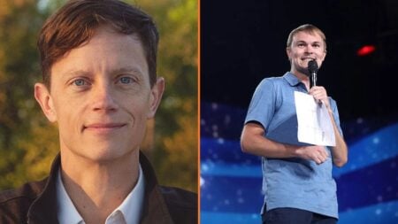 Iowa Governor Candidate Rob Sand Heckled at State Fair as Critics Fire Back: ‘This Is So Creepy Dude’ Iowa Governor Candidate Rob Sand Heckled at State Fair as Critics Fire Back ‘This Is So Creepy Dude’