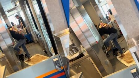 New York Dunkin’ Worker Filmed Washing Feet in Kitchen Near Food Prep Area: ‘Religion or Not, This Is Wild’ A picture of New York worker.