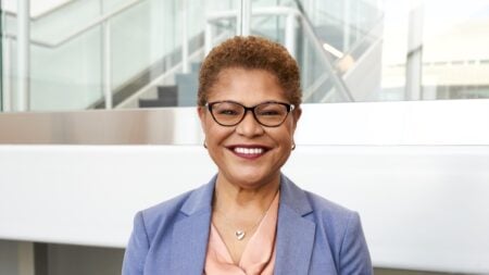 California LA Karen Bass Mamdani pothole