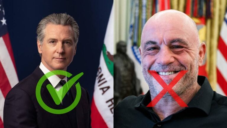 California Gavin Newsom Joe Rogan Trump