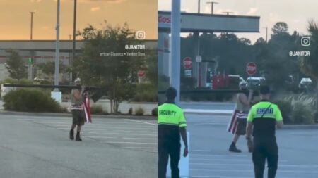 Florida Man Allegedly Steals Flock Camera While Draped in American Flag: ‘Now Get the Rest!’ A picture of the Florida man.