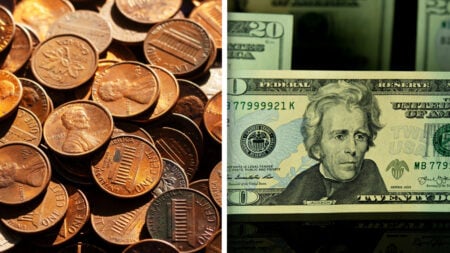 New Jersey Customer Says 31-Cent Refund Turned Into $25 Fee: ‘Corporate America in a Nutshell’ Cents and 20 Dollar Bills