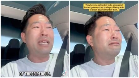 Teary California man