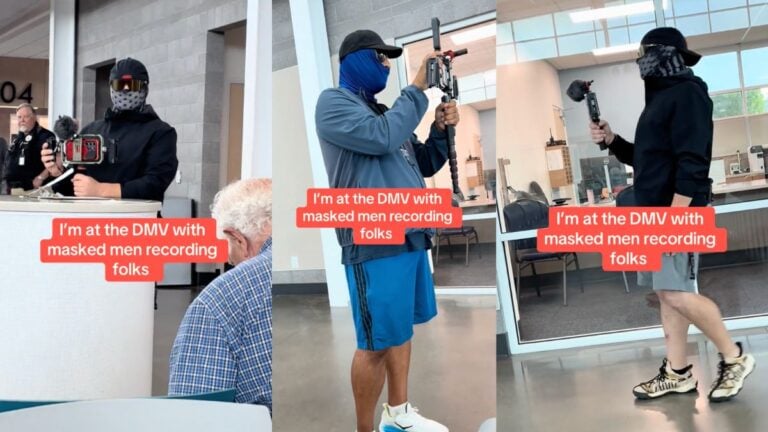 Unidentified Masked Group Filming Inside Nevada DMV.