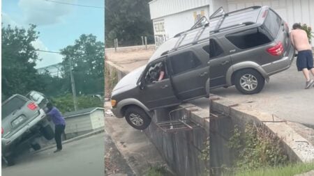 Woman Trapped in SUV Dangling on Edge of Parking Lot in Mississippi Until Two Men Intervene: ‘Went From Just a Tow Bill to Totaled’