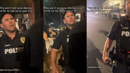 ‘And They Wonder Why People Hate and Don’t Trust Cops’: Louisiana Man Says Police Chased and Harassed Him Police officer walking downtown.
