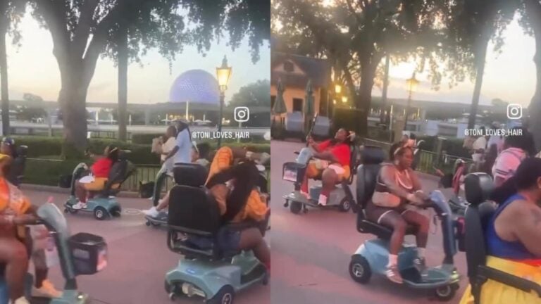 Outrage After Florida Women Use Disney Mobility Scooters as Entertainment: ‘They Ruined It for Everyone Else’ A picture of the Florida women.