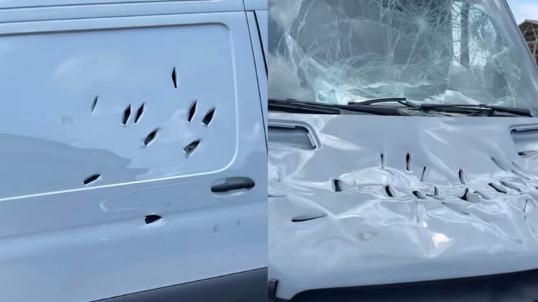 Iowa Man Cheats on Girlfriend, Then She Destroys His Van With an Axe: ‘I’m on Her Side’ A picture of Iowa man's van.